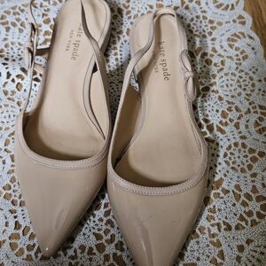Kate Spade Beige Slingback Flats